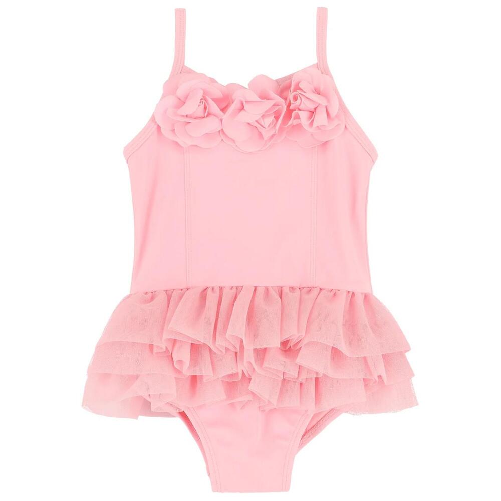 NWOT Angels Face Pageant Darcey One Piece Leotard Pink Floral, 2-3Y (K8)